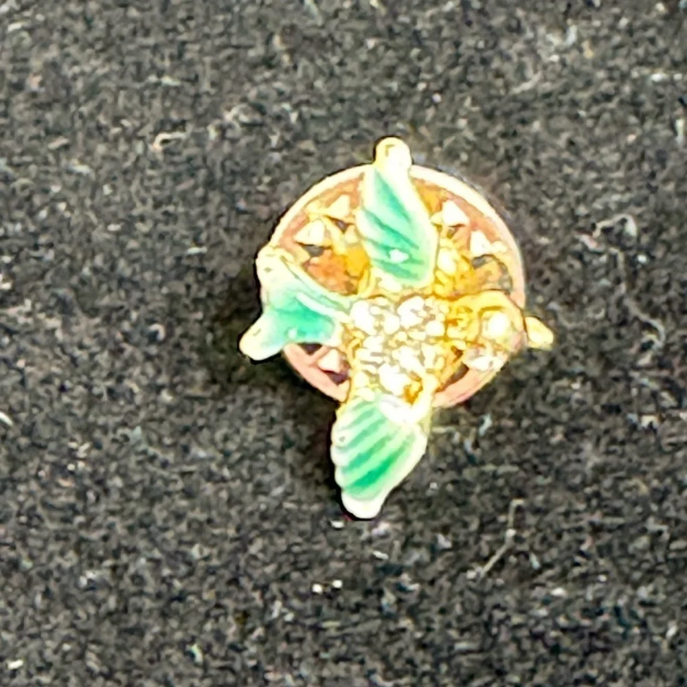 Vintage Bluebird of Happiness Tiny Tack Lapel Hat Pin